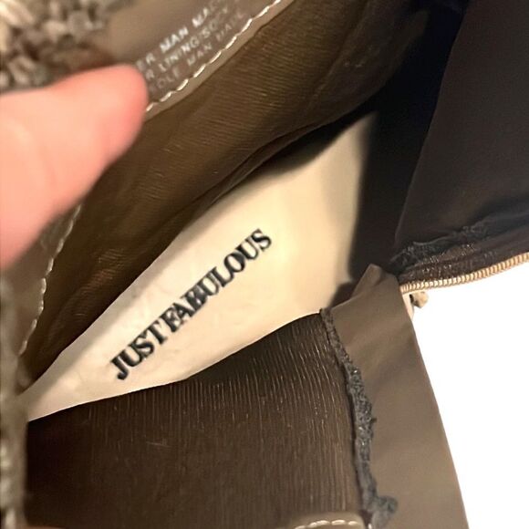 Woman's Tan Boots Size 7 Just Fabulous Arteece Faux Suede Studded Ankle Zip - Picture 11 of 13